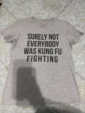 BUSTED TEES - "Surely Not Everybody Was Kung Fu Fighting" - Grey XL